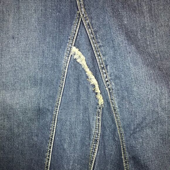 Free people dark wash long denim high low skirt - Picture 2 of 12